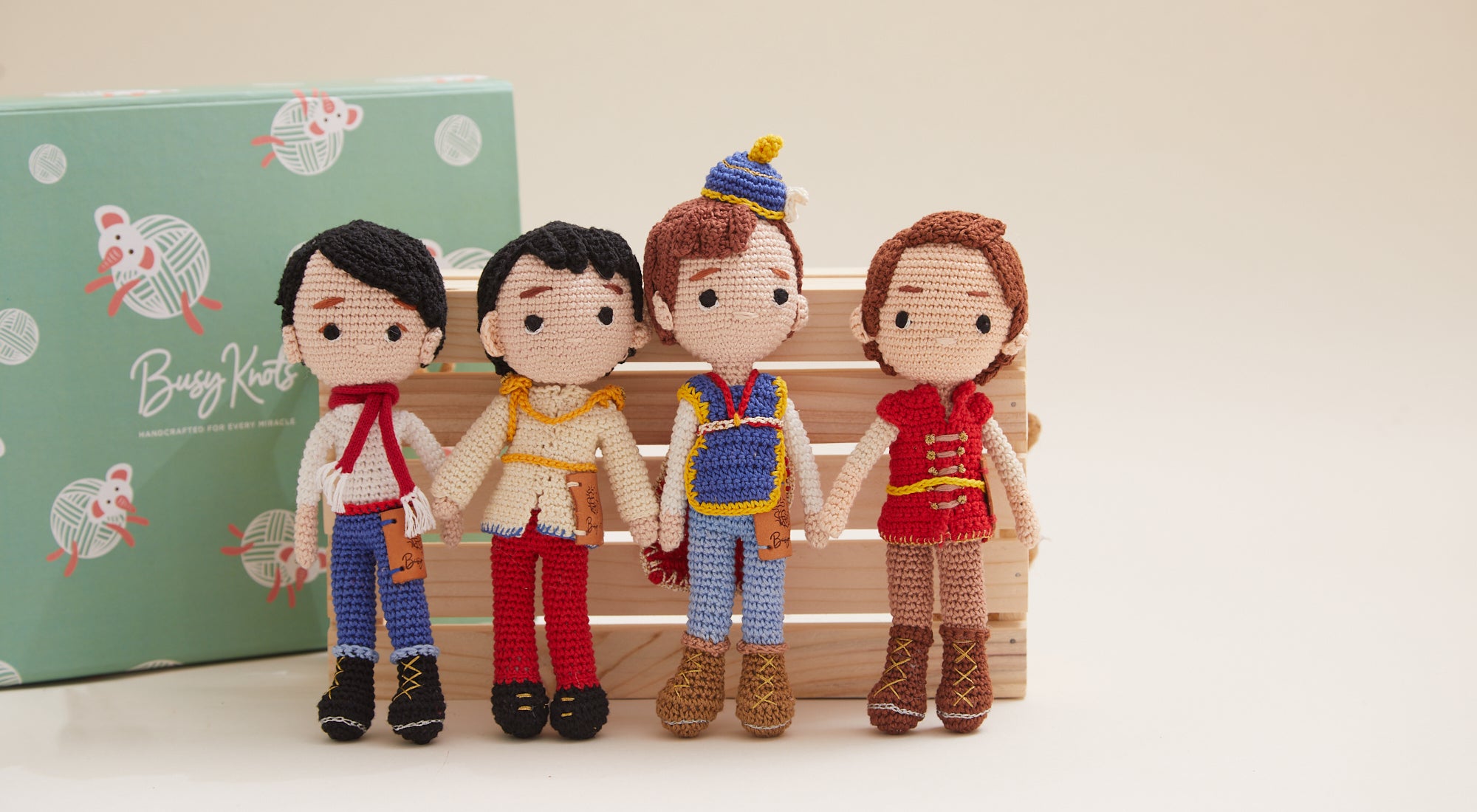 Set Of 4 Boy Dolls