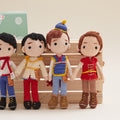 Handmade Crochet Set Of 4 Boy Dolls