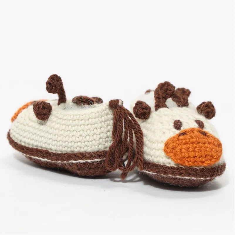 Baby Cute Gifi Crochet Booties - Off-White