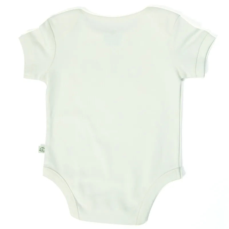 Baby â€œLovedâ€ Short Sleeves Bodysuit - White