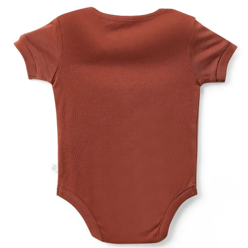 Baby Sunkissed Short Sleeves Bodysuit - Clove