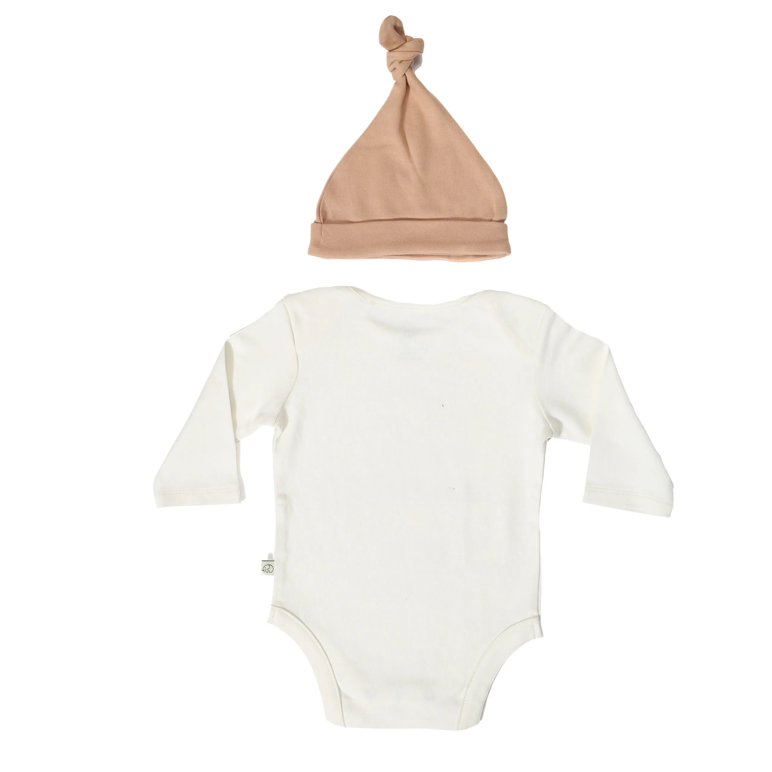 Baby Monday To Sunday Full Sleeves Bodysuit With Organic Cotton Cap - Off-White