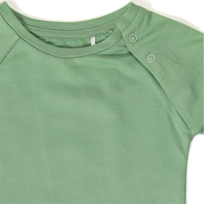 Baby Organic Cotton Fleece Jogger Set - Mineral Green