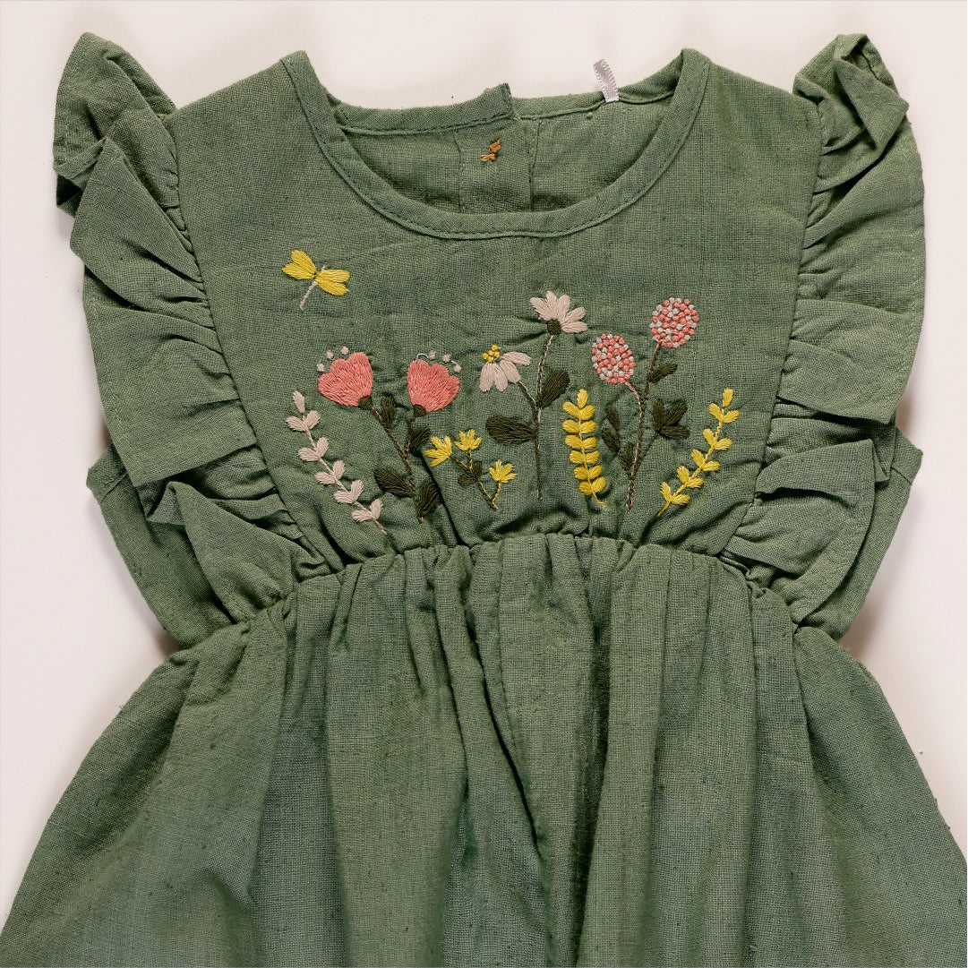 Baby embroidered sleevless Jumpsuit