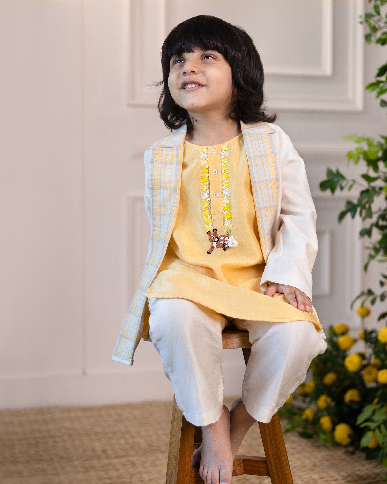 SUNSHINE KURTA PYJAMA JACKET SET