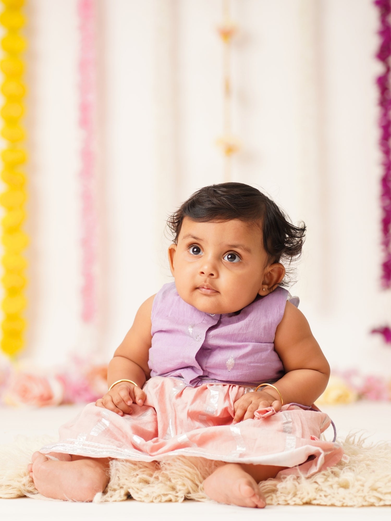 Chandani - Baby Girl Lehenga Set | Pink & Purple