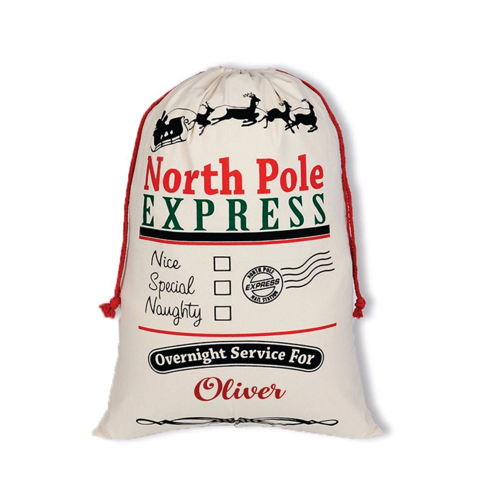 North Pole Express - Christmas Sacks