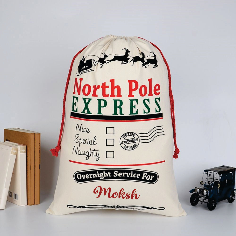 North Pole Express - Christmas Sacks