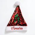 Sequins Santa Caps - Green And Red