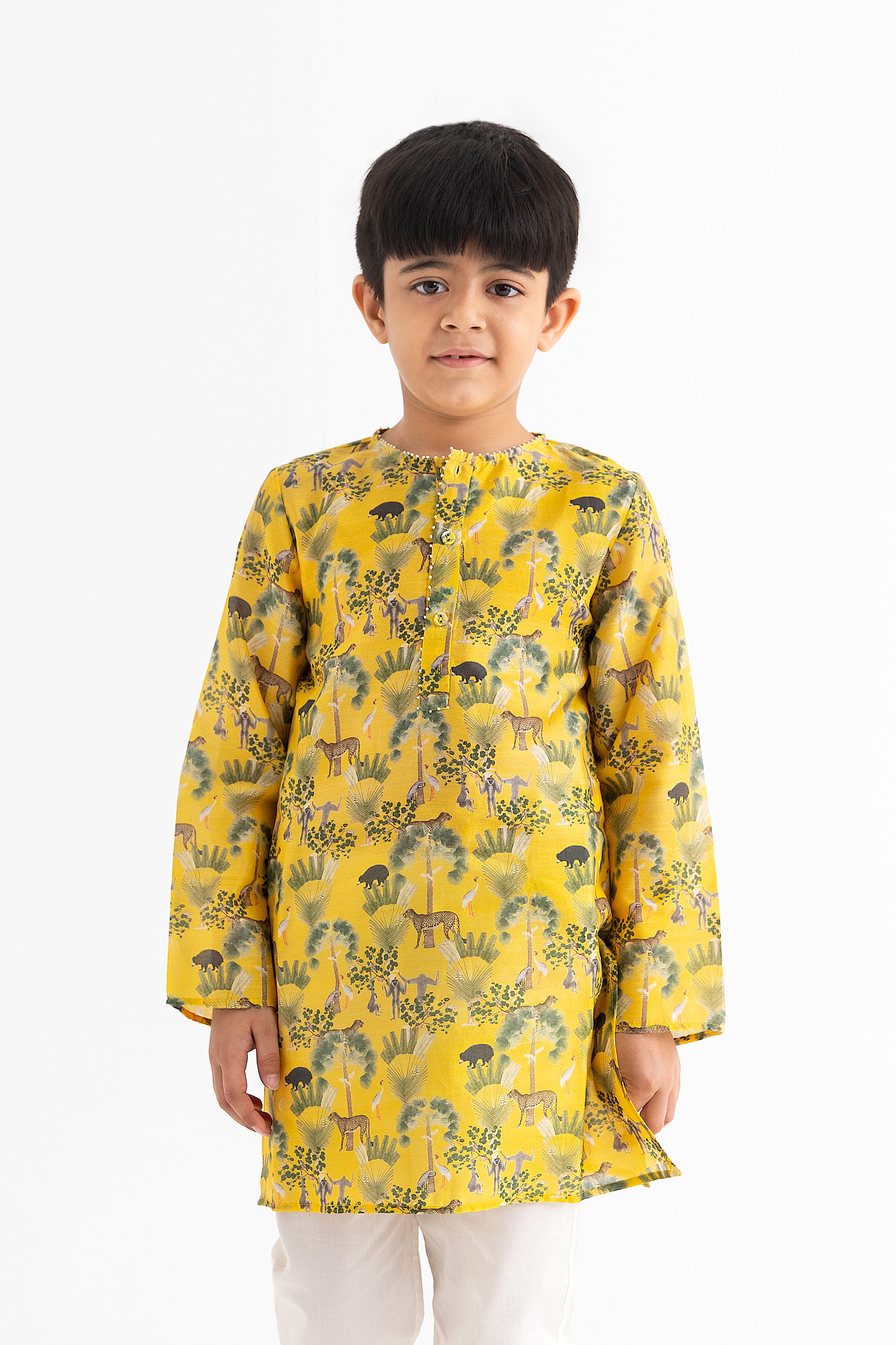 Mustard sunderban kurta and pyjama