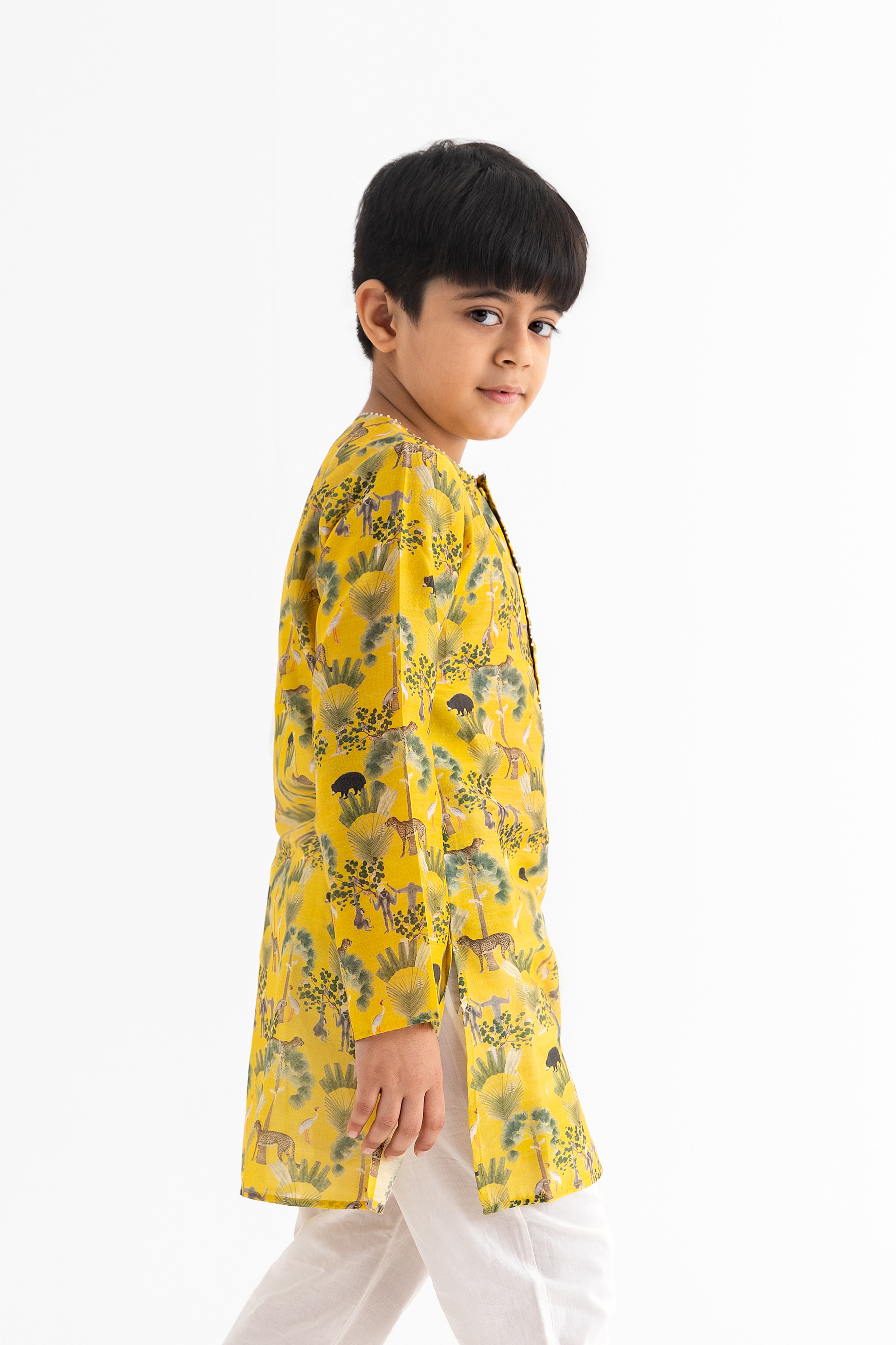 Mustard sunderban kurta and pyjama