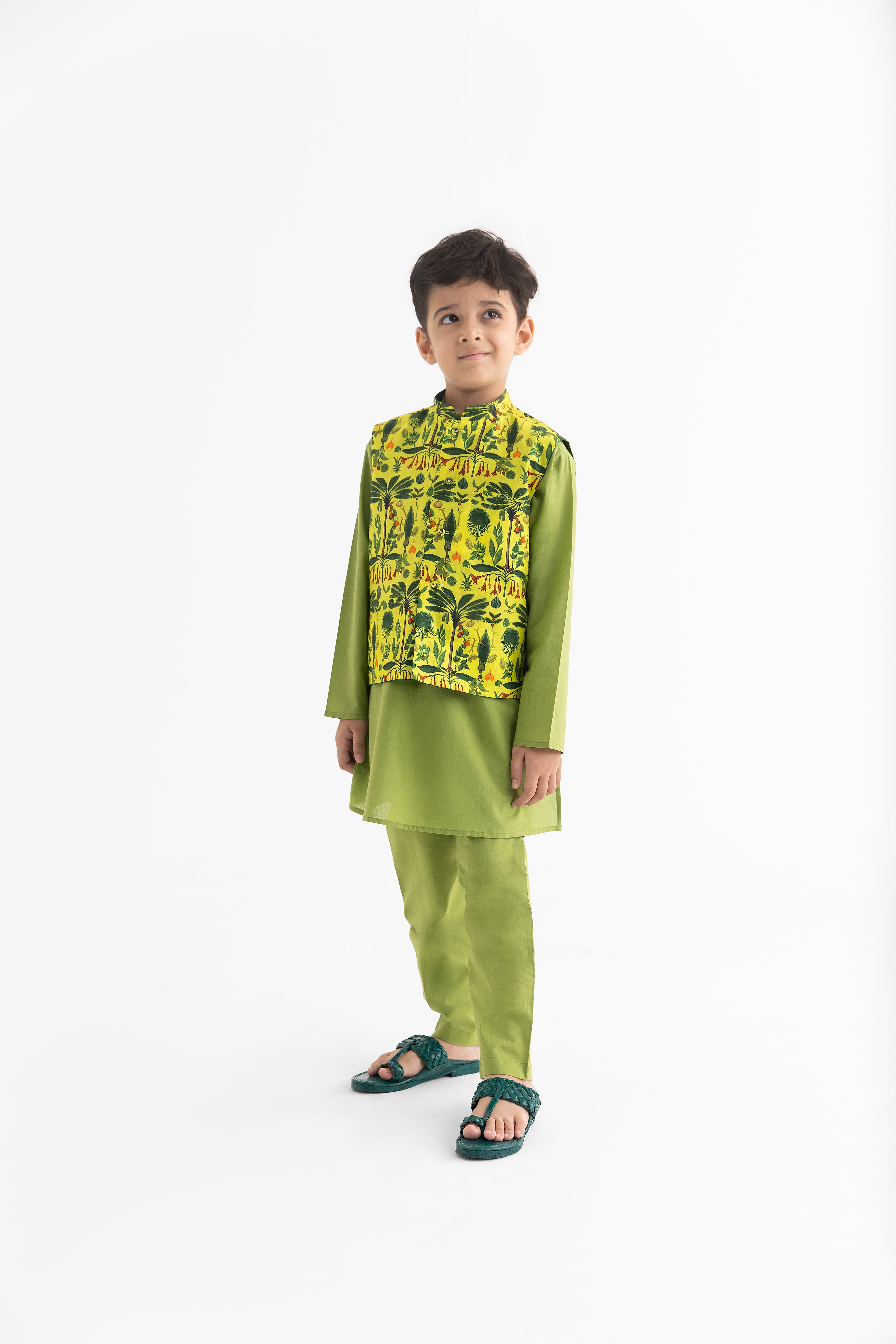 Chidiya Rani Badi Sayani Lime Bandi, Kurta and Pyjama