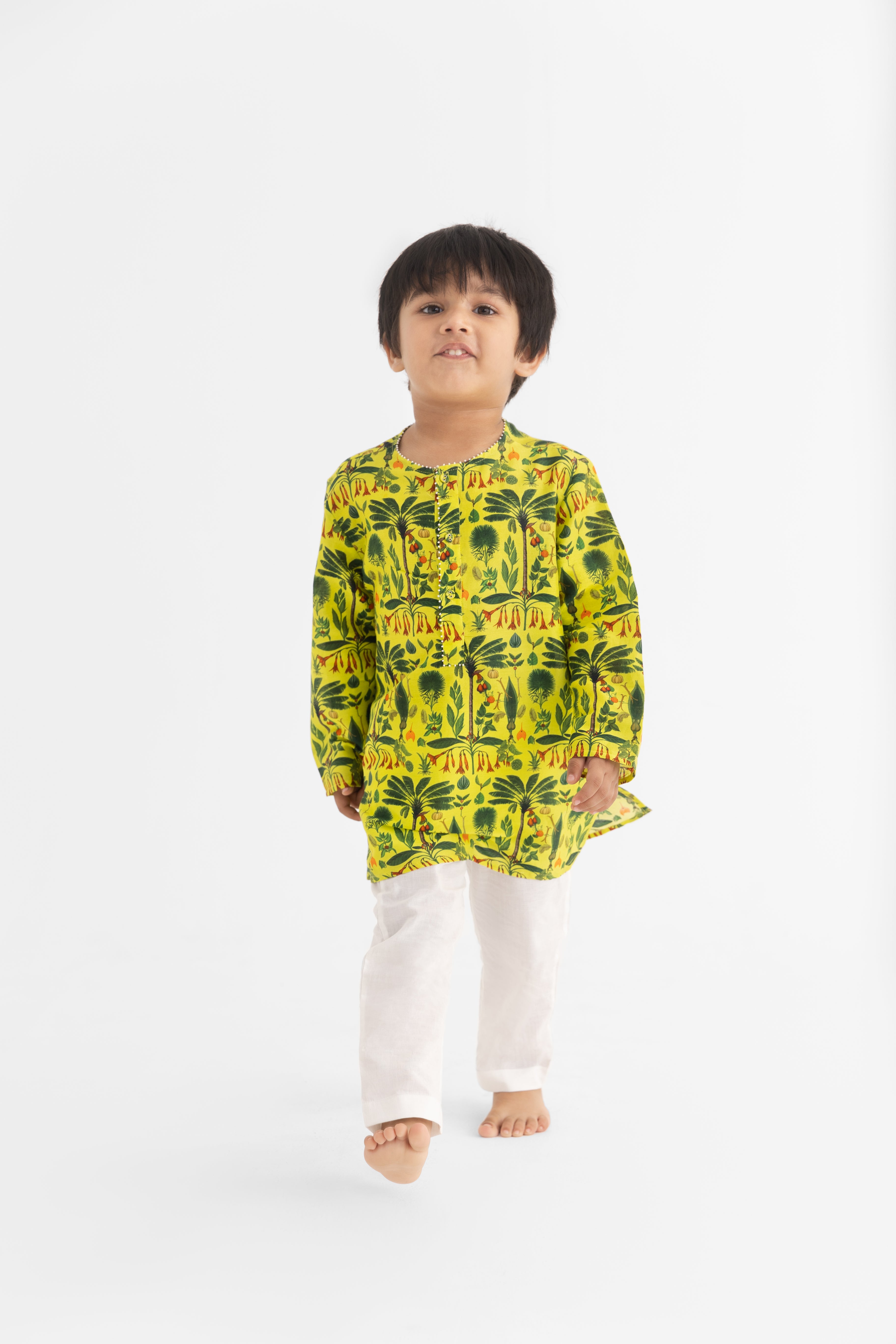 Jaadui Jungle Lime Kurta and Pyjama