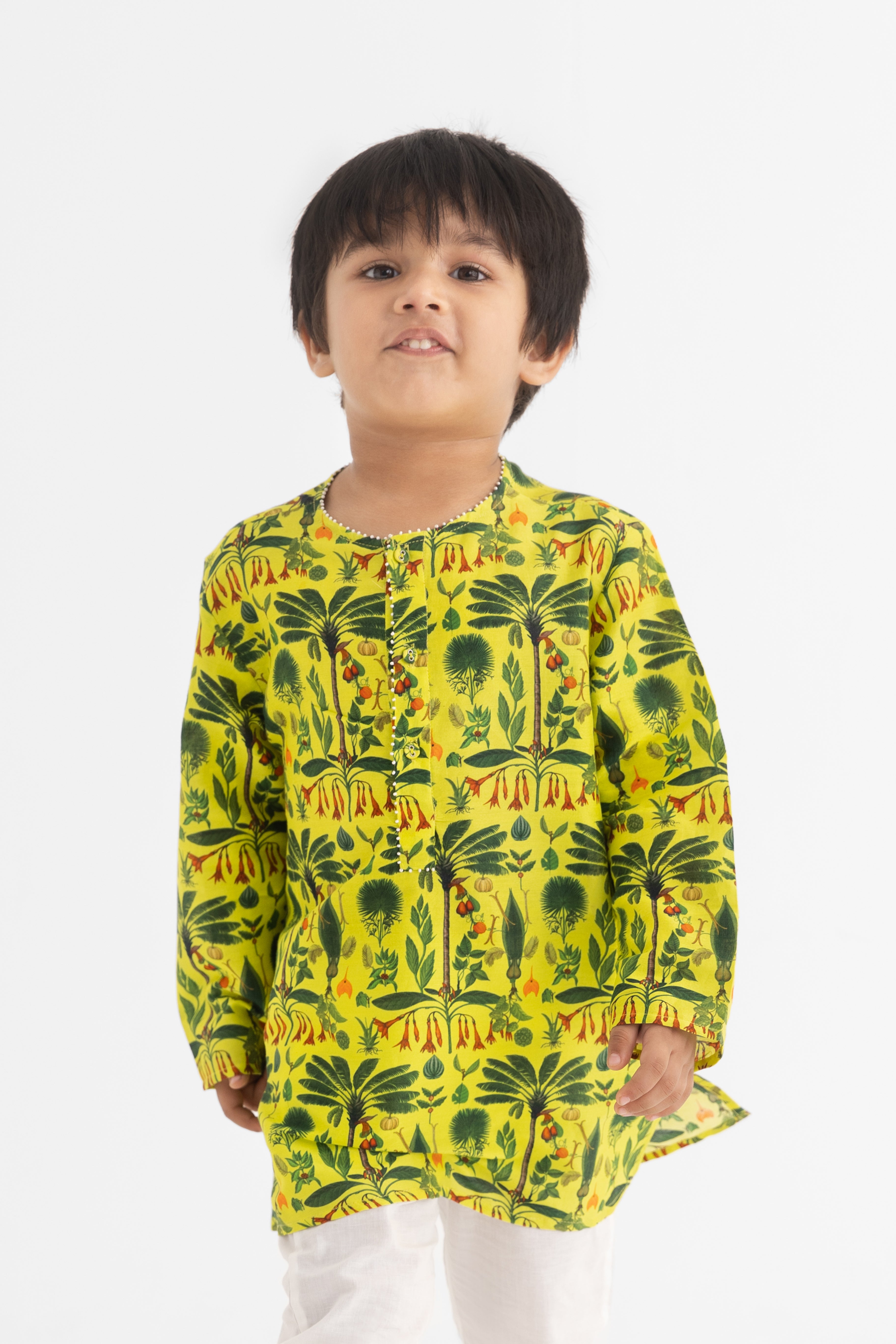 Jaadui Jungle Lime Kurta and Pyjama