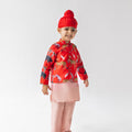 Red And Blush Chidiya Ghar Ki Sair Bandhgala, Kurta And Pyajama Set