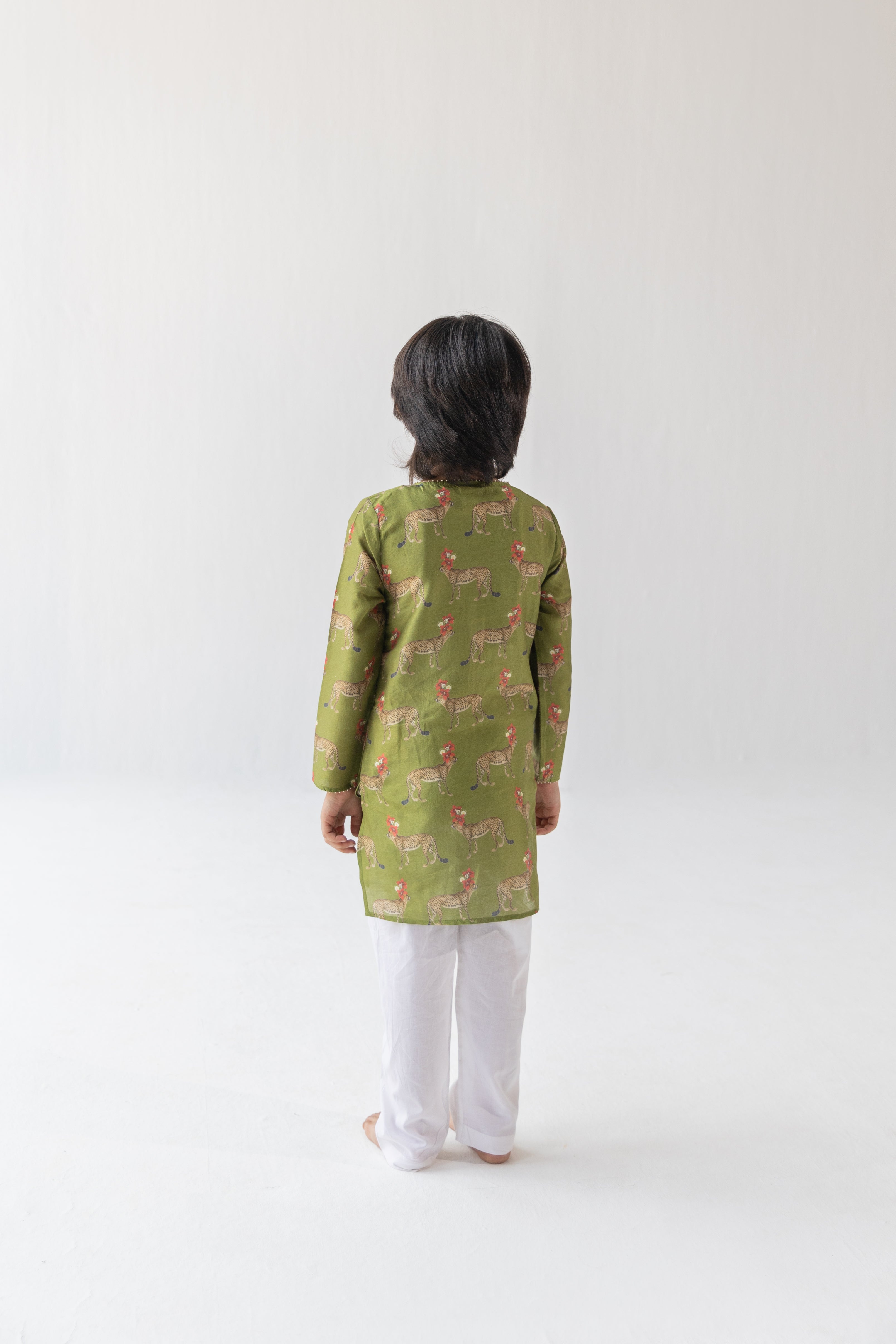 Olive Tendua Raj Kumar Kurta And Pyajama Set