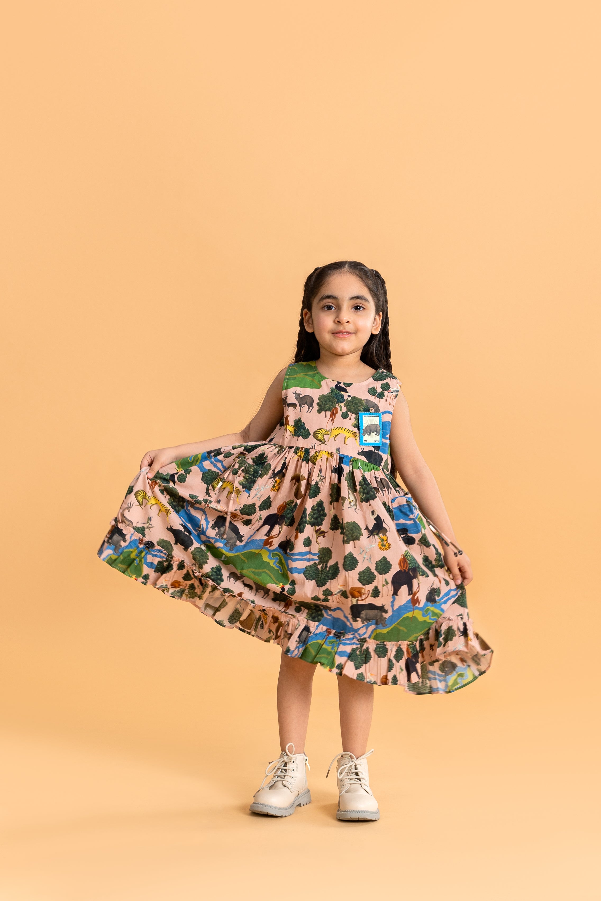 Blush Kaziranga National Park Ruffle Dress