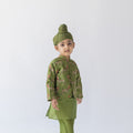 Olive Tendua Rajkumar Bandhgala, Kurta And Pyajama Set