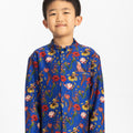 Chattur Tota Royal Blue Bandhgala, Kurta and Pyjama