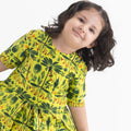 Jaadui Jungle Lime Kalidar Kurta and Pyjama