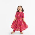 Chattur Tota Fuchsia Kalidar Kurta and Pyjama