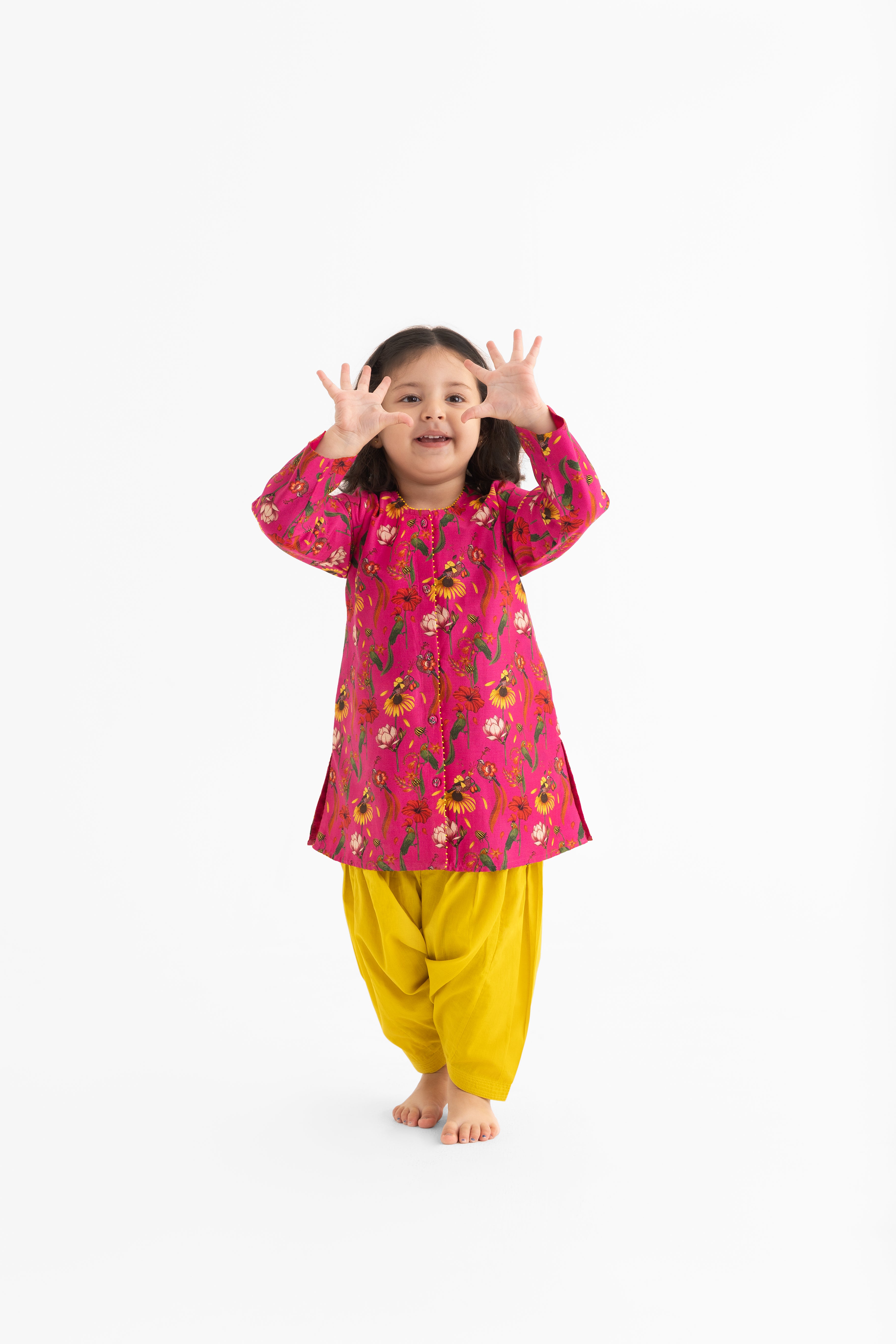 Chattur Tota Fuchsia Salwar and Kameez