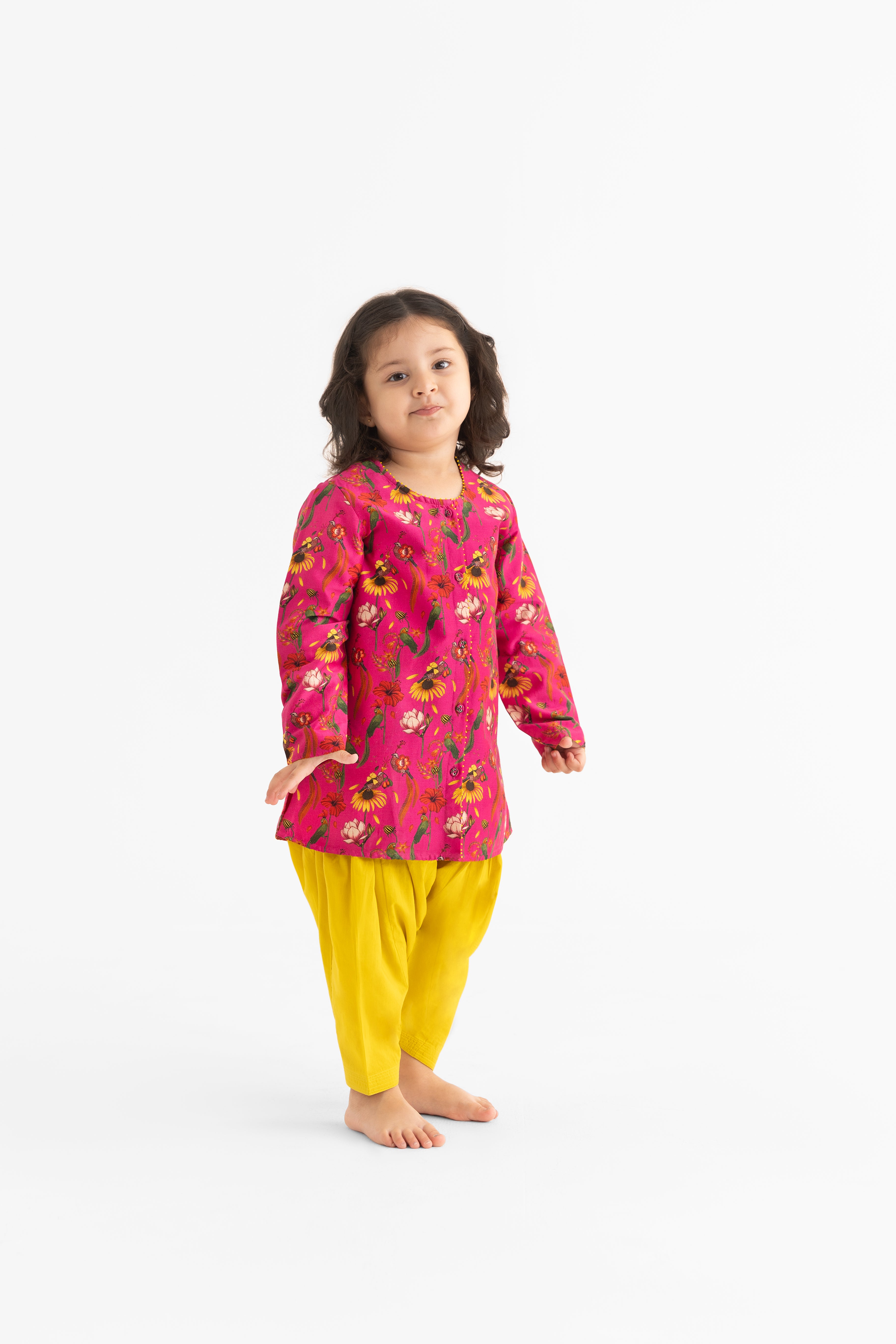 Chattur Tota Fuchsia Salwar and Kameez