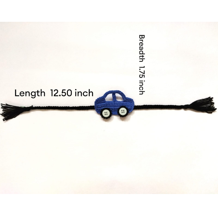 Car Crochet Band Blue - Adorably Handcrafted Happy Threads