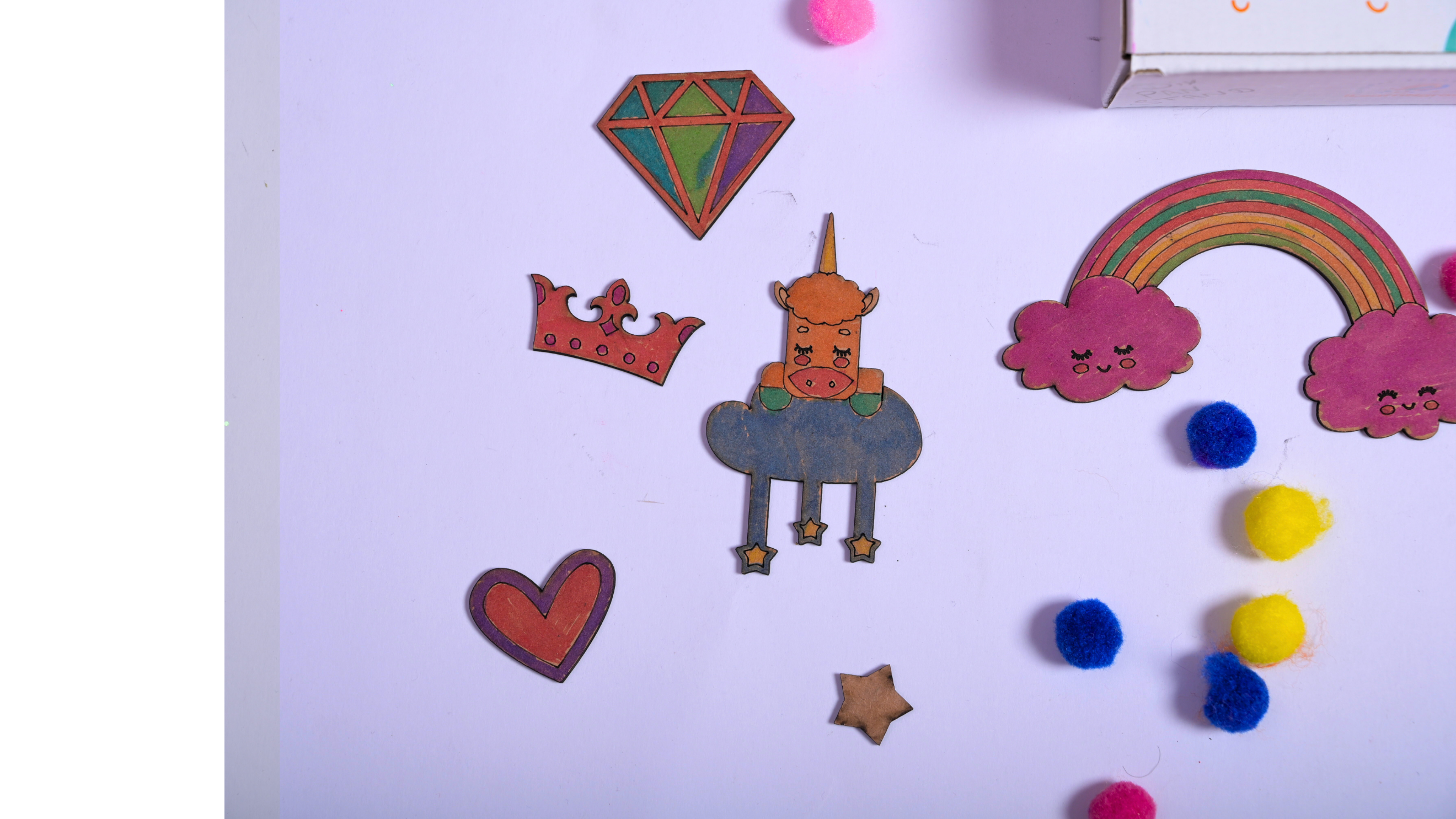 Unicorn Theme Name Plate and Door Knob - Teeny Tiny