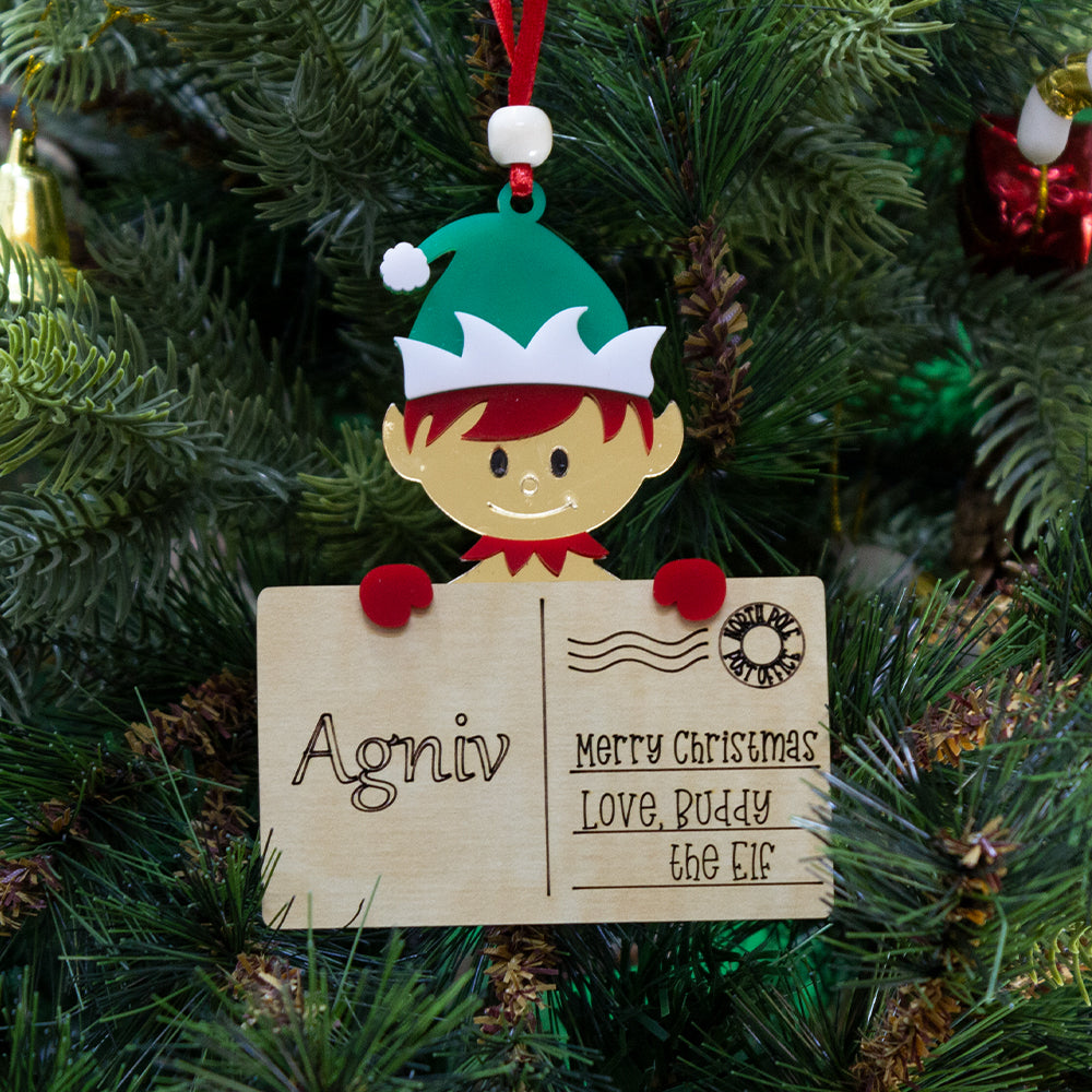 Post Card Ornament- Buddy the Elf