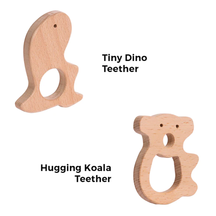 Tiny Dino and Hugging Koala Teether Set - Totdot