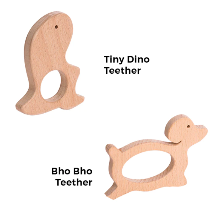 Tiny Dino and Bho Bho Teether Set - Totdot