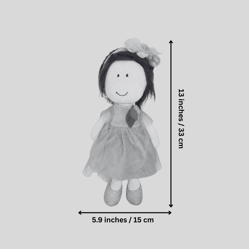 Plush Doll - Pink Flower Hairband