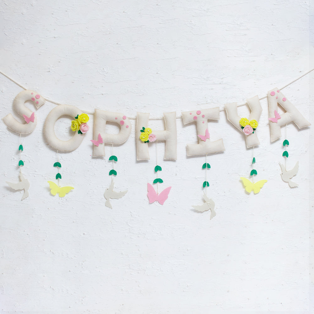 Birds & Butterflies Name Bunting/Garland