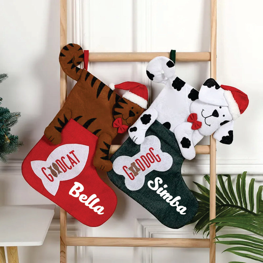 Pet Stocking - Set of 2 - Good Cat & Good Dog