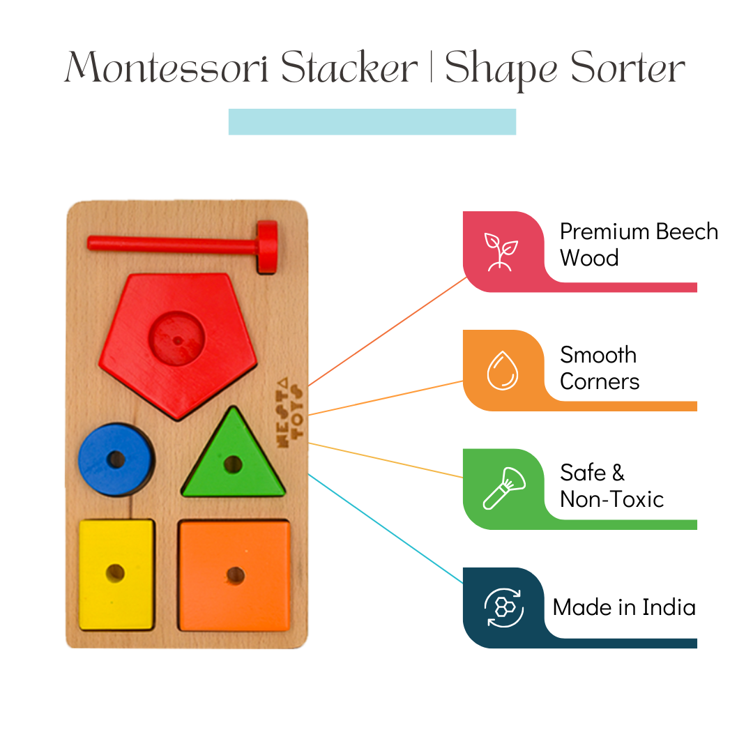 Montessori Stacker | Shape Sorter - Totdot