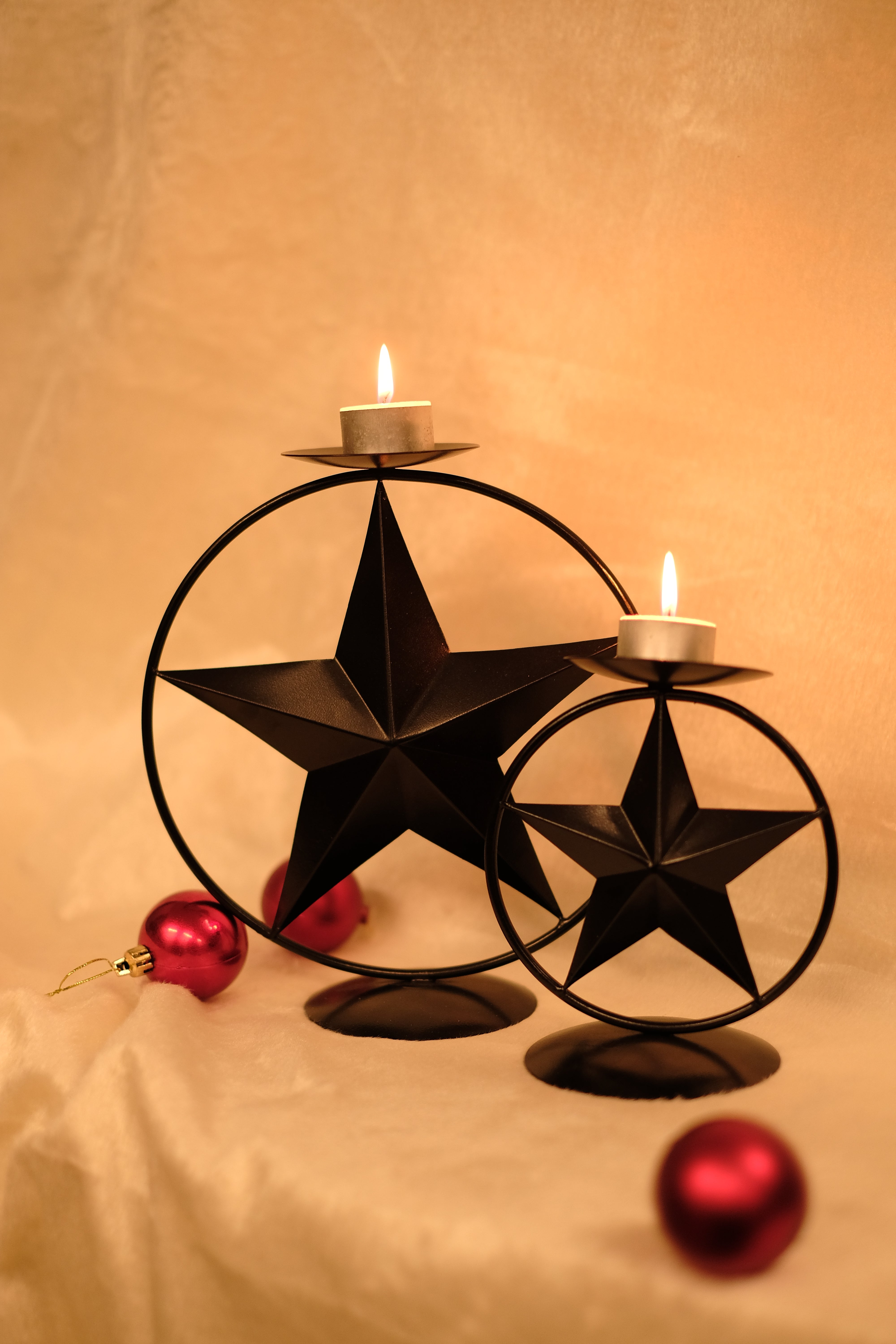 CLARA - pack of 2  Star Ring Tealight Holders
