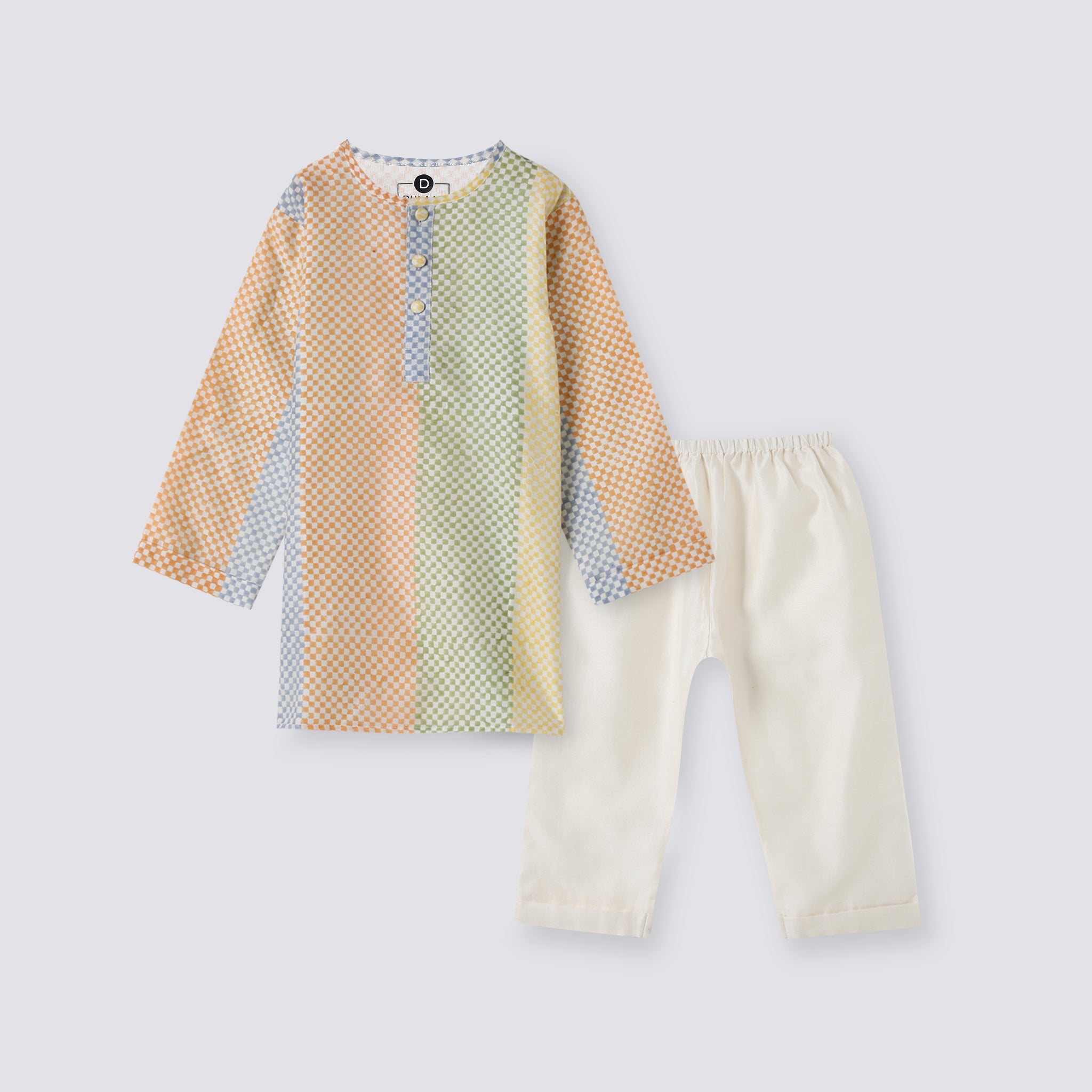 Chanderi Kurta Pyjama Set - Spot the Checks