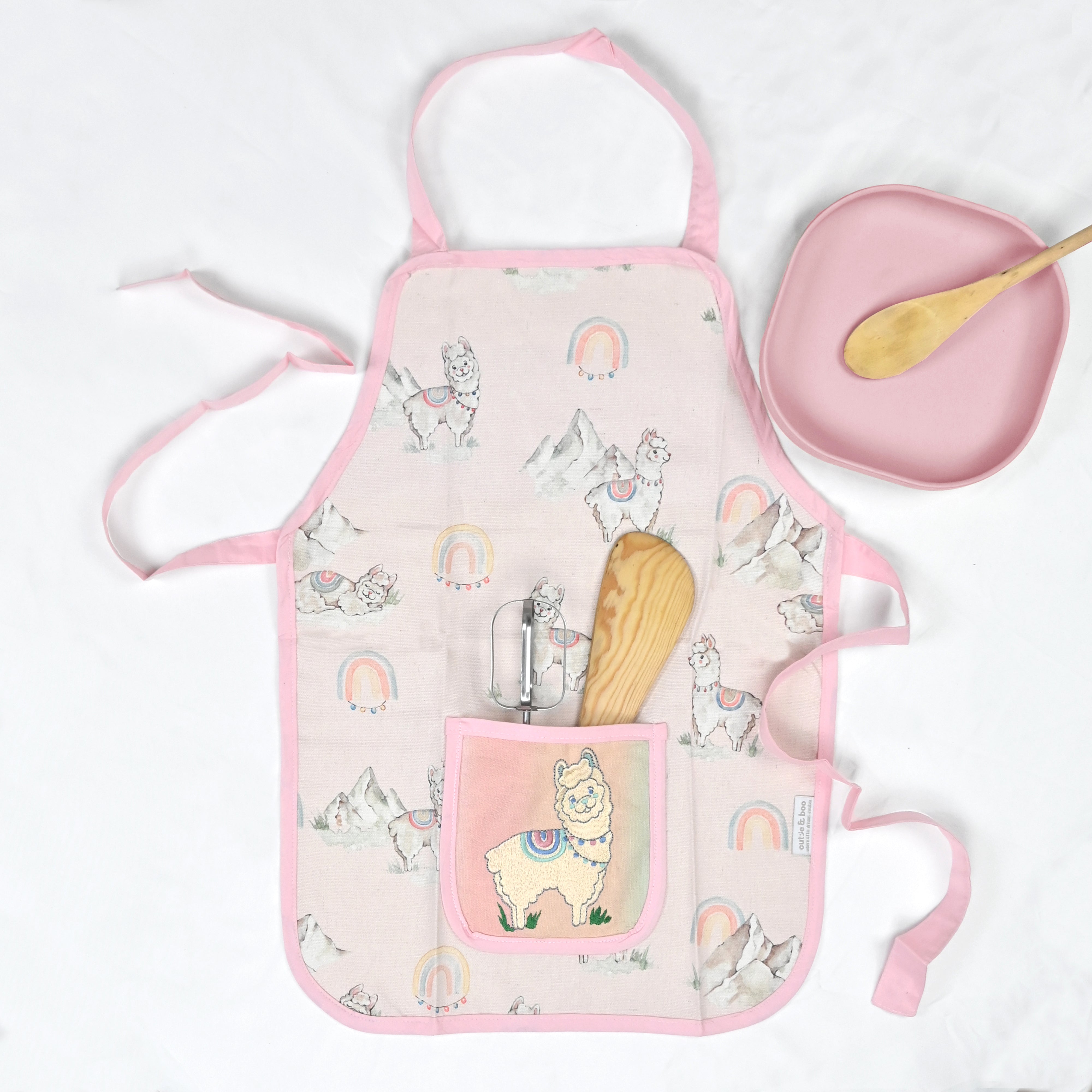 Ooh La Llama Apron Set - Little Chef Duo Set