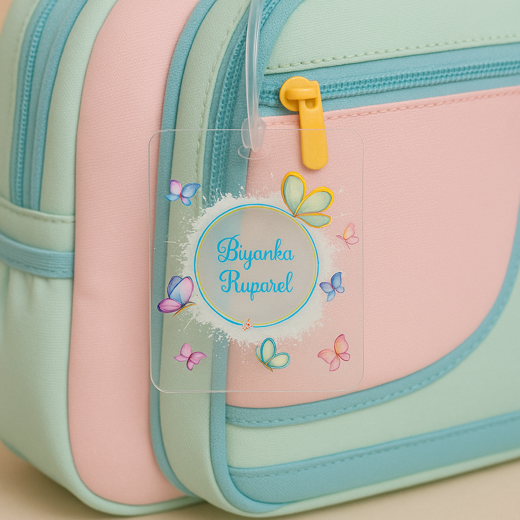 Acrylic Luggage Tag - Butterfly Wings