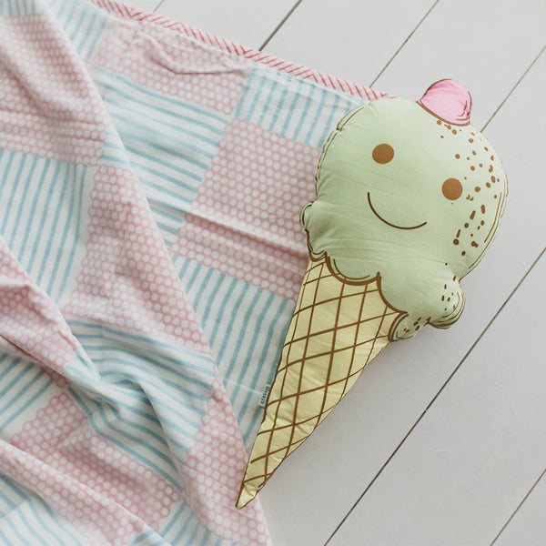 Minty the Ice Cone Green - Shape Cushions