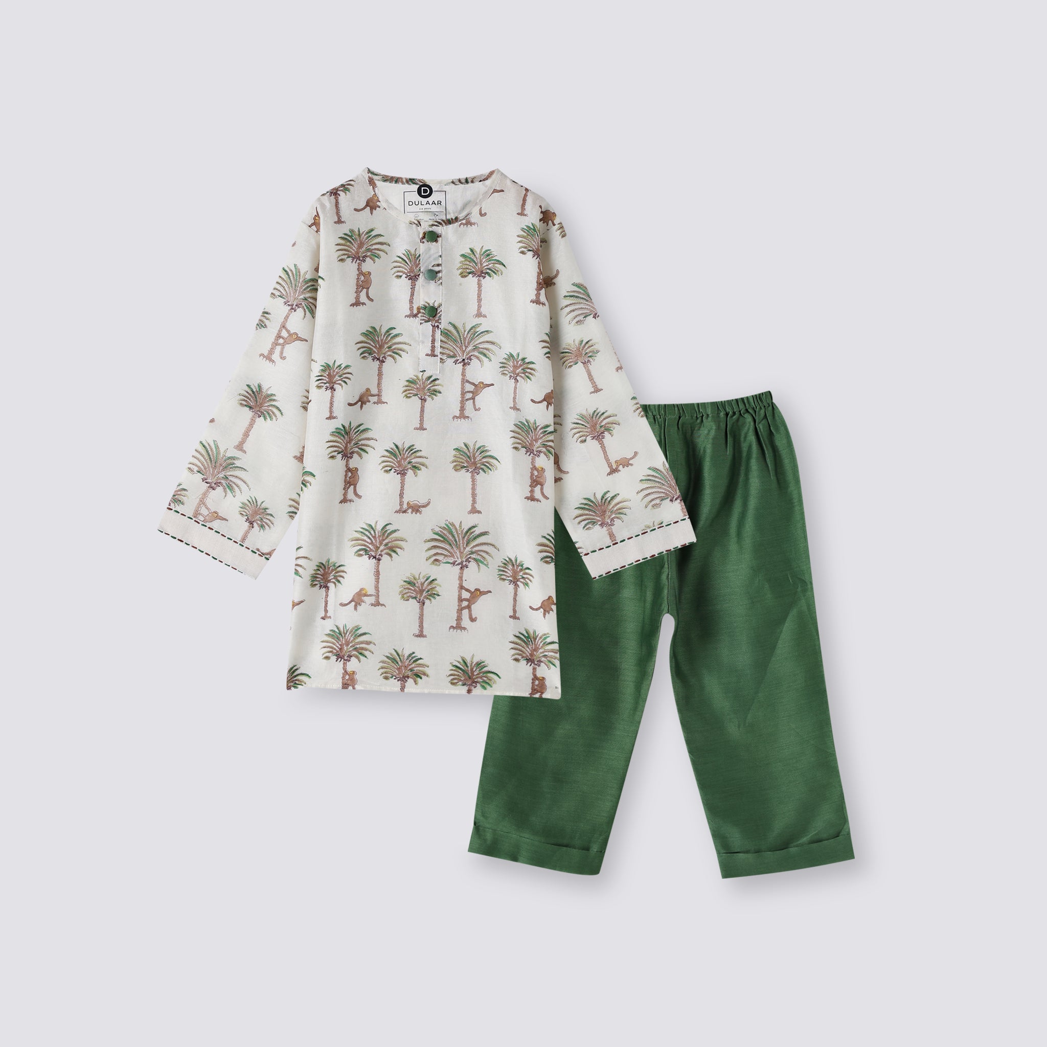 Chanderi Kurta Pyjama Set - Langoor Party