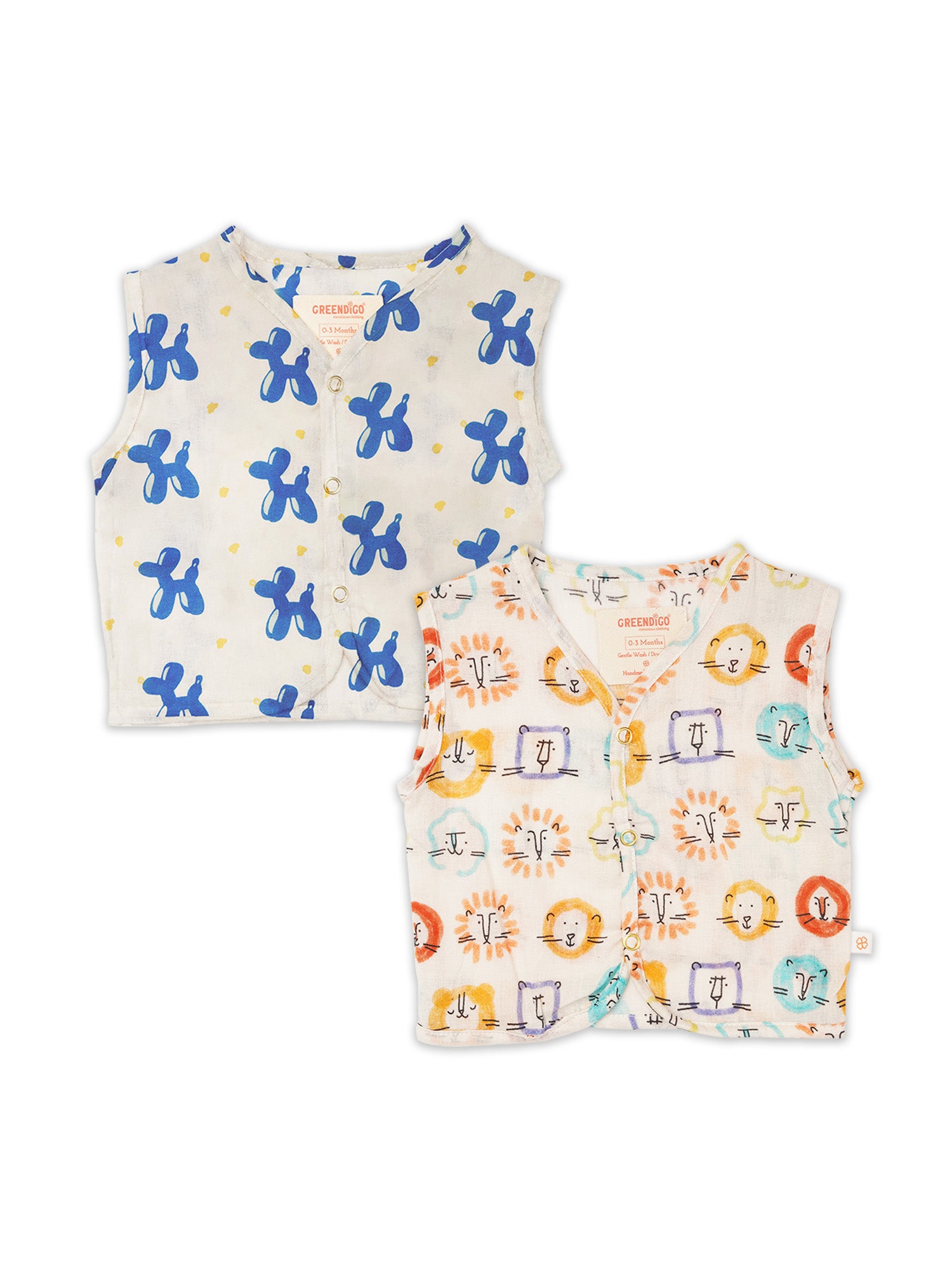 Cherished Friends - Baby Muslin Jhabla - Pack of 2 - Totdot