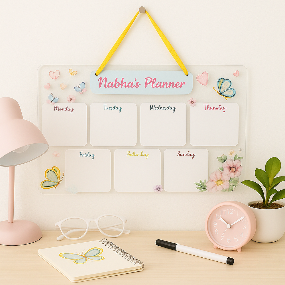 Acrylic planner - Butterfly Wings