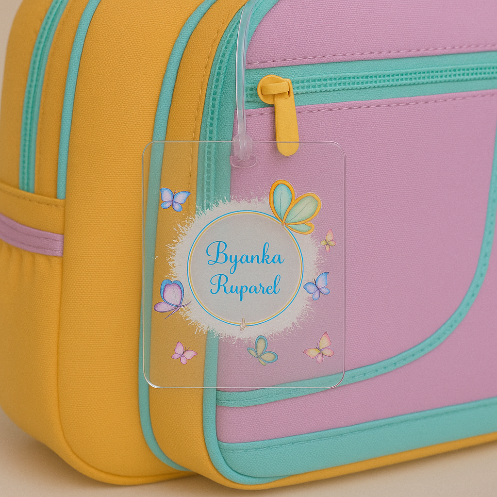 Acrylic Luggage Tag - Butterfly Wings