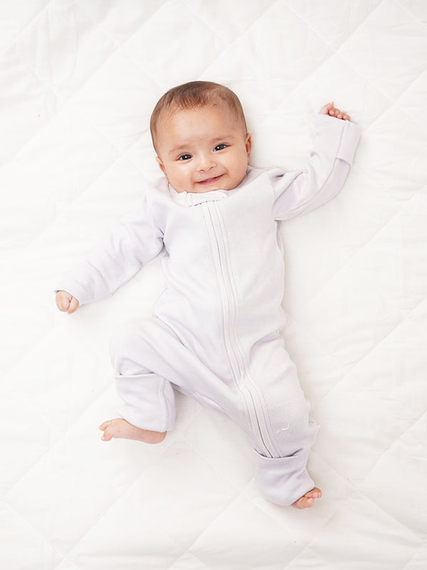 Lilac Lullaby - Infant Organic Bamboo Solid Sleepsuit