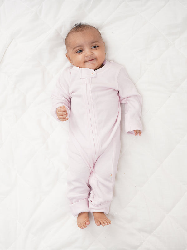 Rosy Dreams - Infant Organic Bamboo Solid Sleepsuit