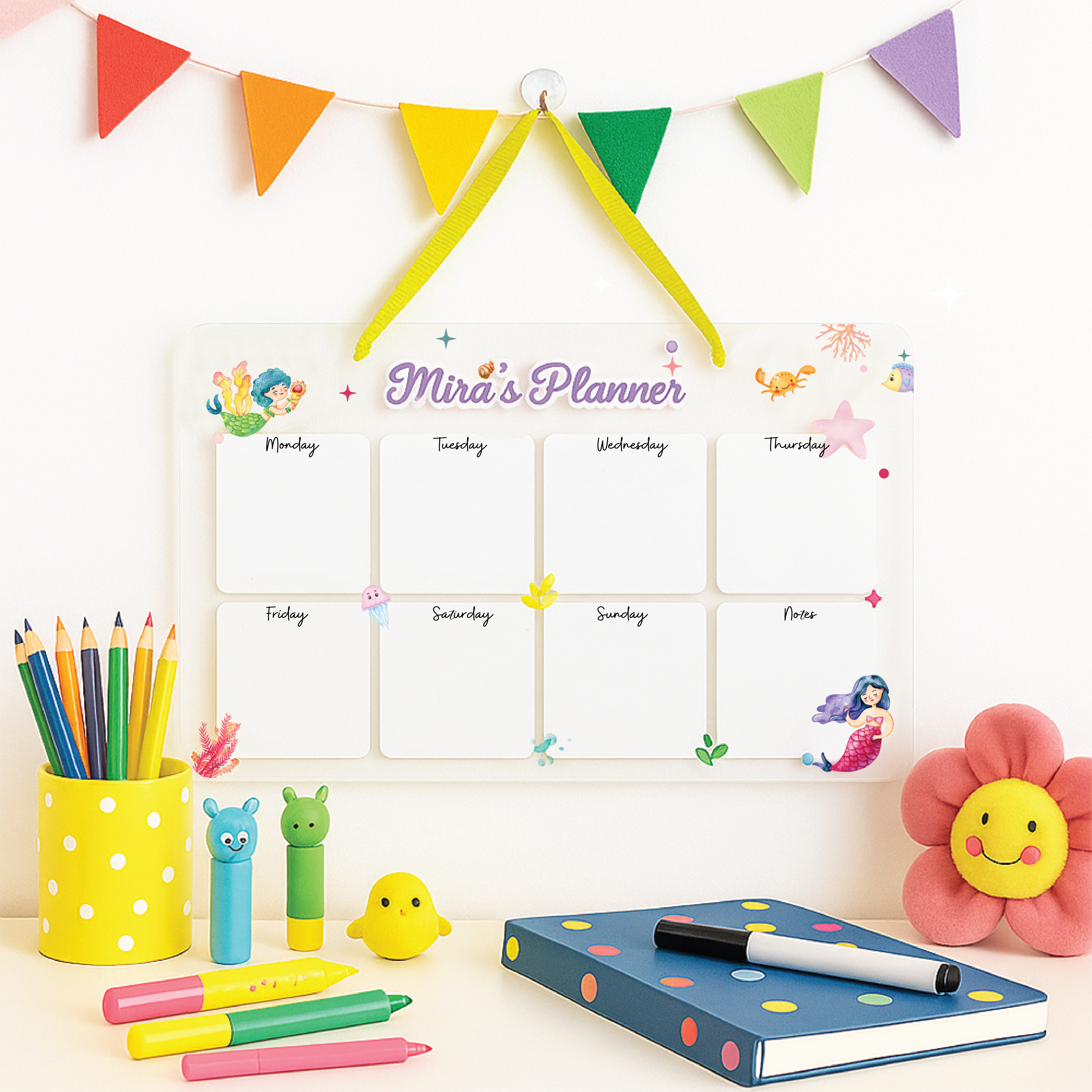 Acrylic planner - Mystical Mermaids