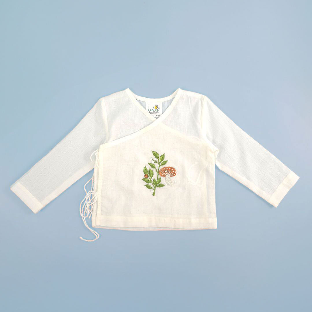 Mushroom – Cotton Full Sleeve Embroidered Baby Jabla