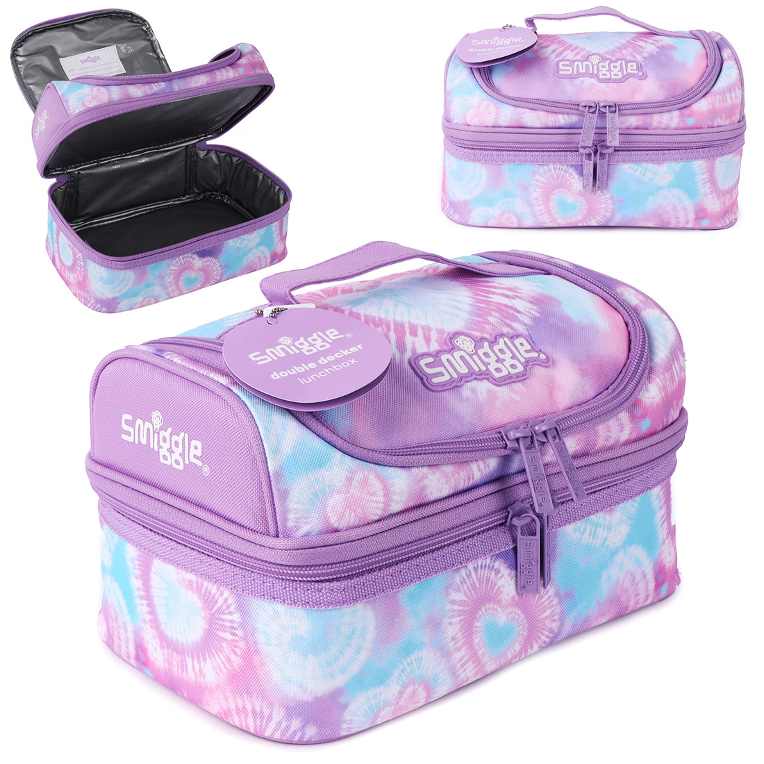 I Heart Double Decker Lunchbox Lilac